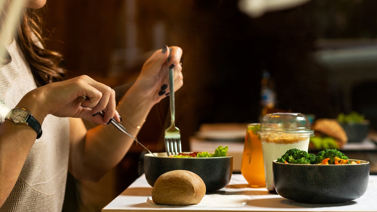 Family enjoying a home-cooked healthy meal together
